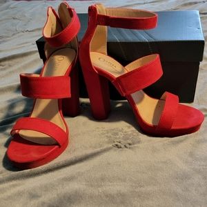 Red chunk heel